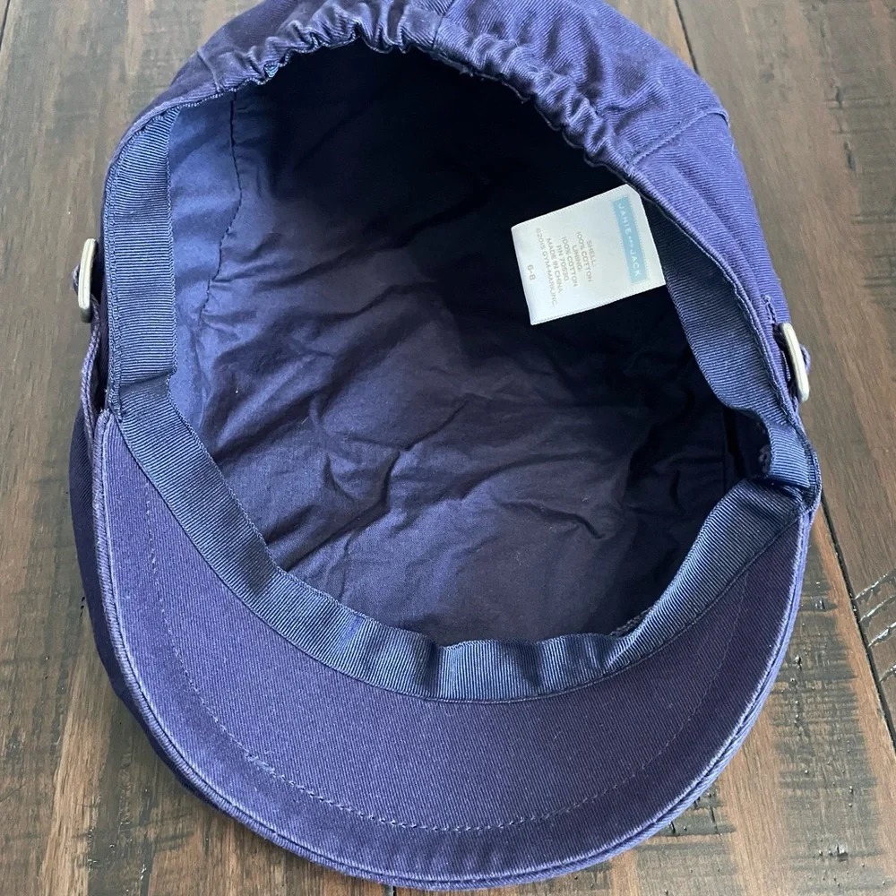 Janie and Jack Navy Blue Preppy Twill Cap Size 6-8yr